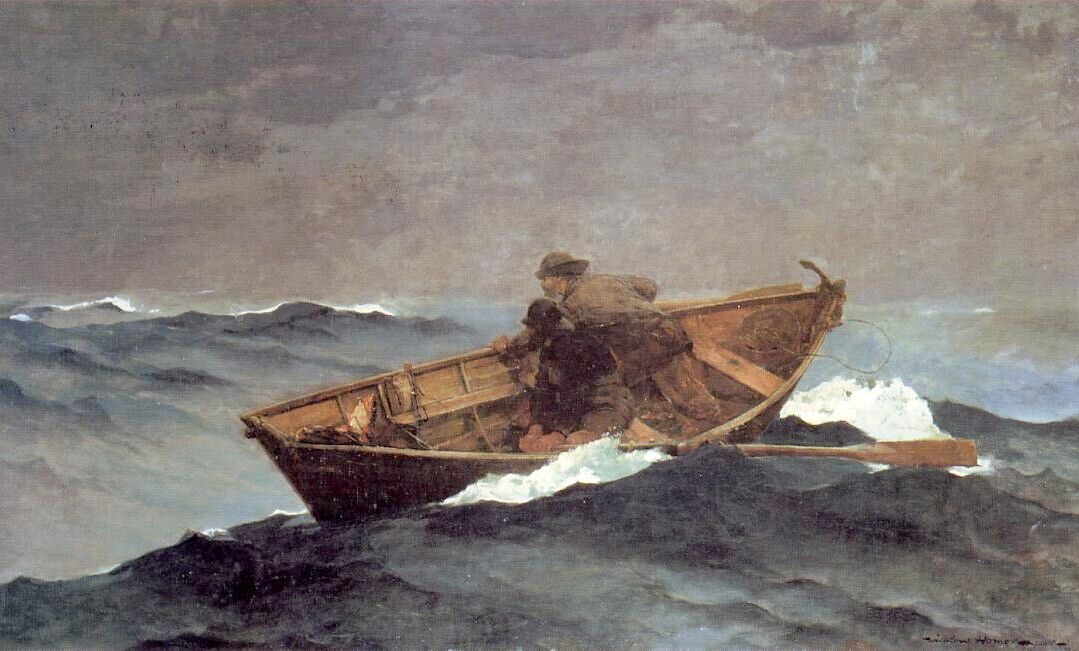 Art Oil painting Lost-on-the-Grand-Banks-1885-Homer-Winslow-Oil-Painting