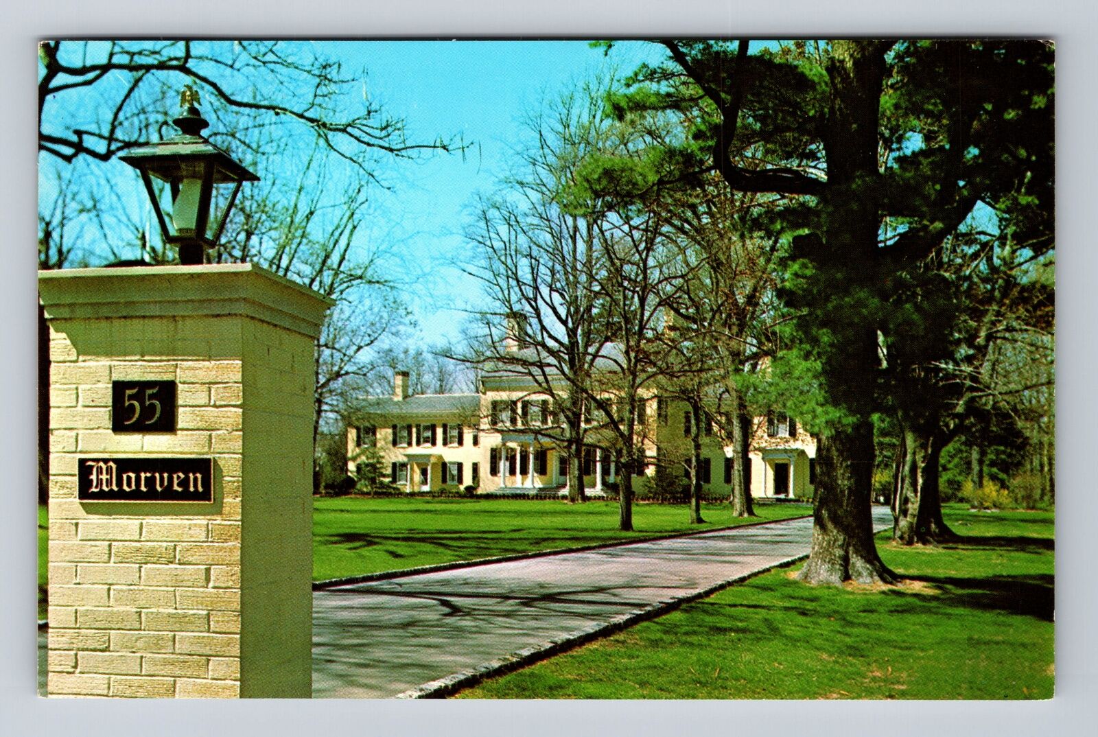 Princeton NJ-New Jersey, Morven House & Museum, Antique Vintage Postcard