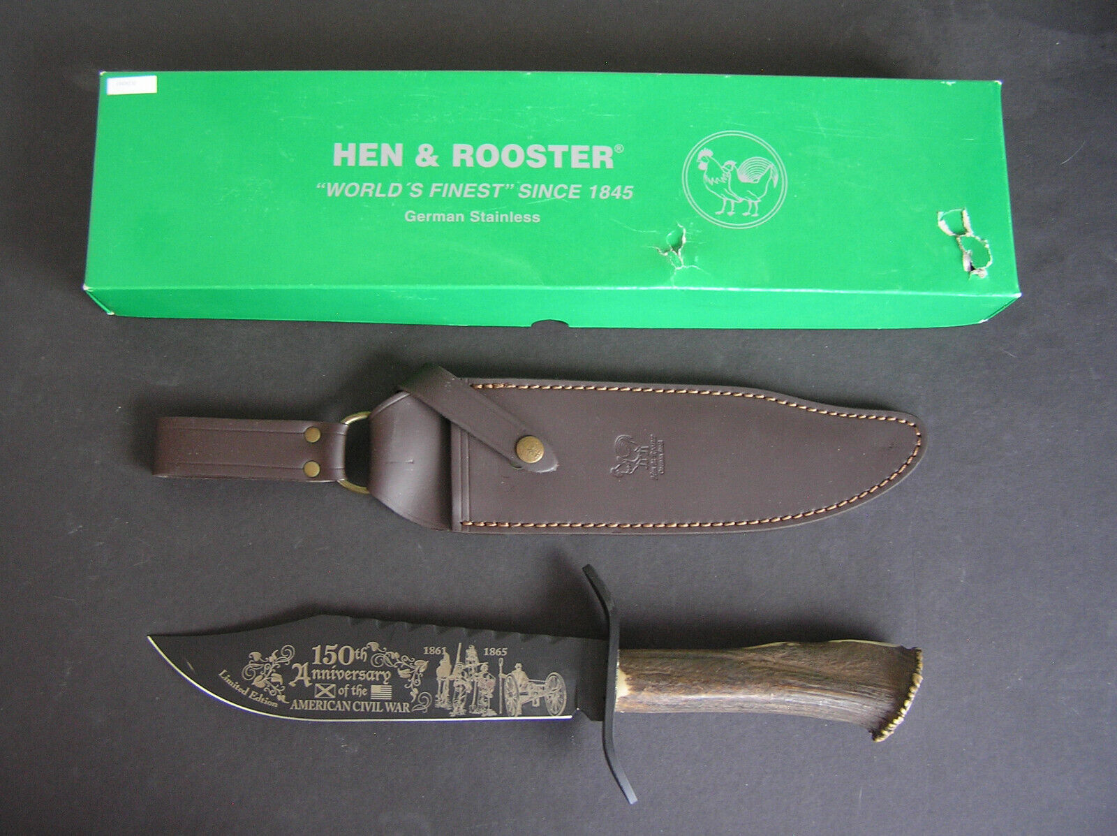 Hen & Rooster Civil War 150th Anniversary Bowie Knife,  1 of 150