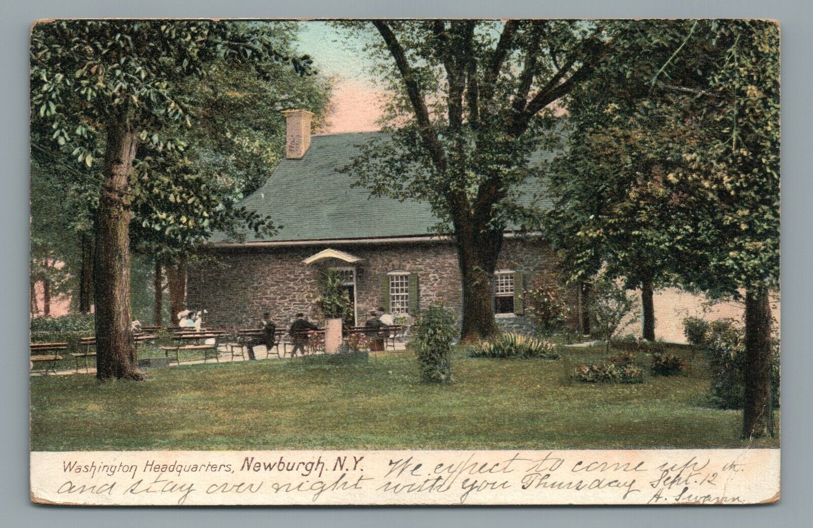 Washington Headquarters Newburgh NY Undivided Back Vintage Postcard Posted 1906