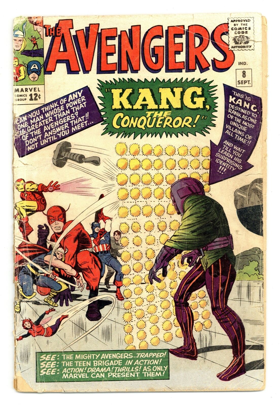 Avengers #8 FR 1.0 1964 1st app. Kang the Conqueror