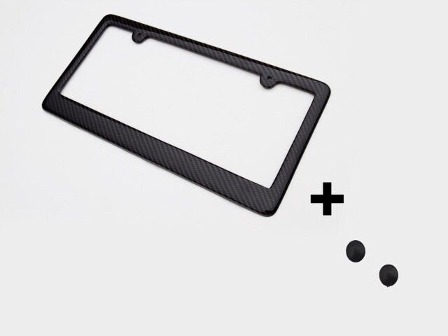 Real 100% Carbon Fiber license plate tag frame cover original 3k twill design