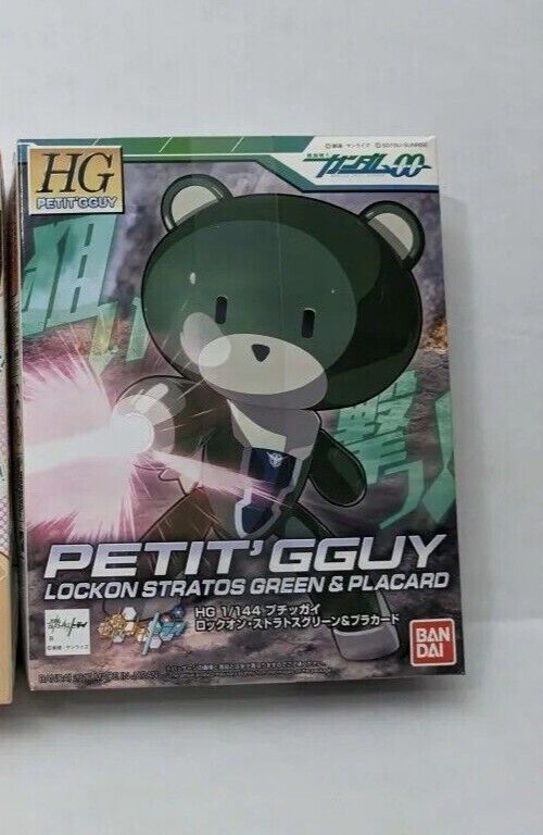 New Bandai Petit\'gguy 1/144 Lockon Stratos Green & Placard Model Kit Gundam