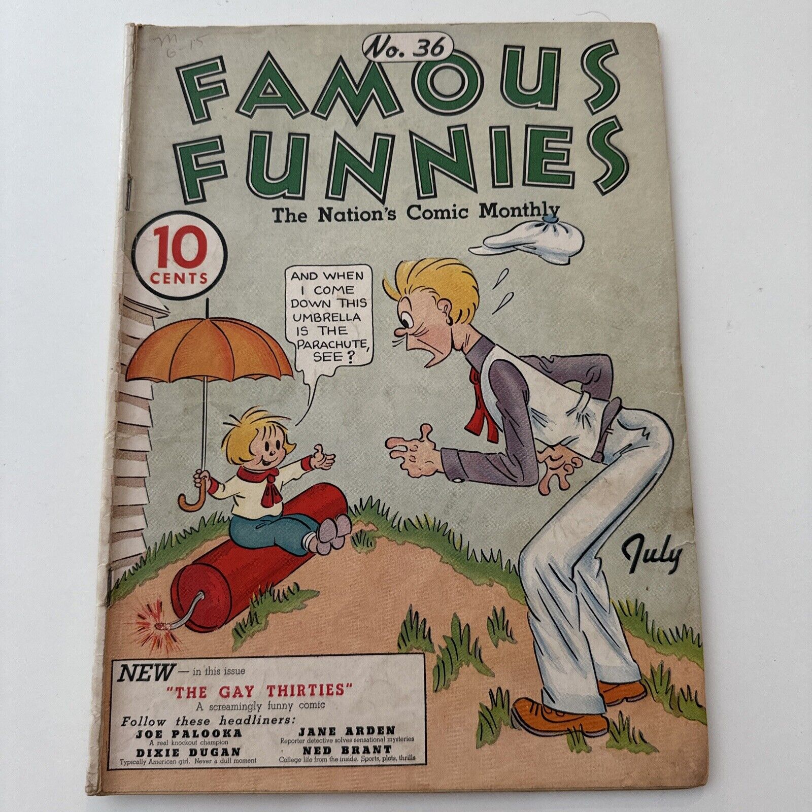 Famous Funnies # 36 | PLATINUM AGE 1937  Joe Palooka  Buck Rogers  VG (4.0)
