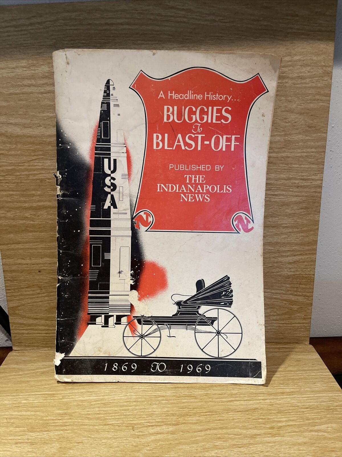 Vintage Indianapolis News “Buggies to Blast Off” 1869 to 1969  BS3
