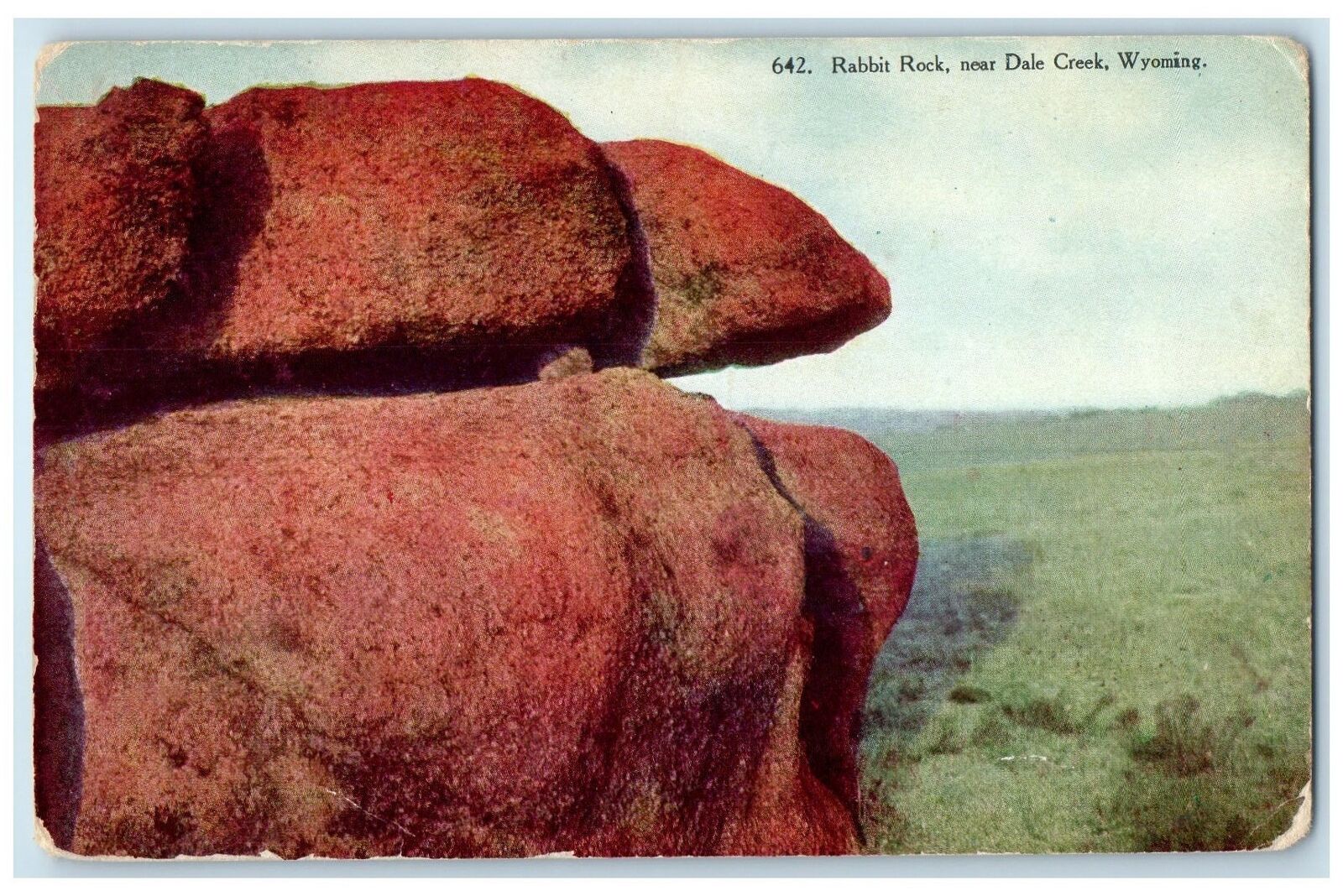 c1910\'s Rabbit Rock Scene Near Dale Creek Wyoming WY Unposted Vintage Postcard