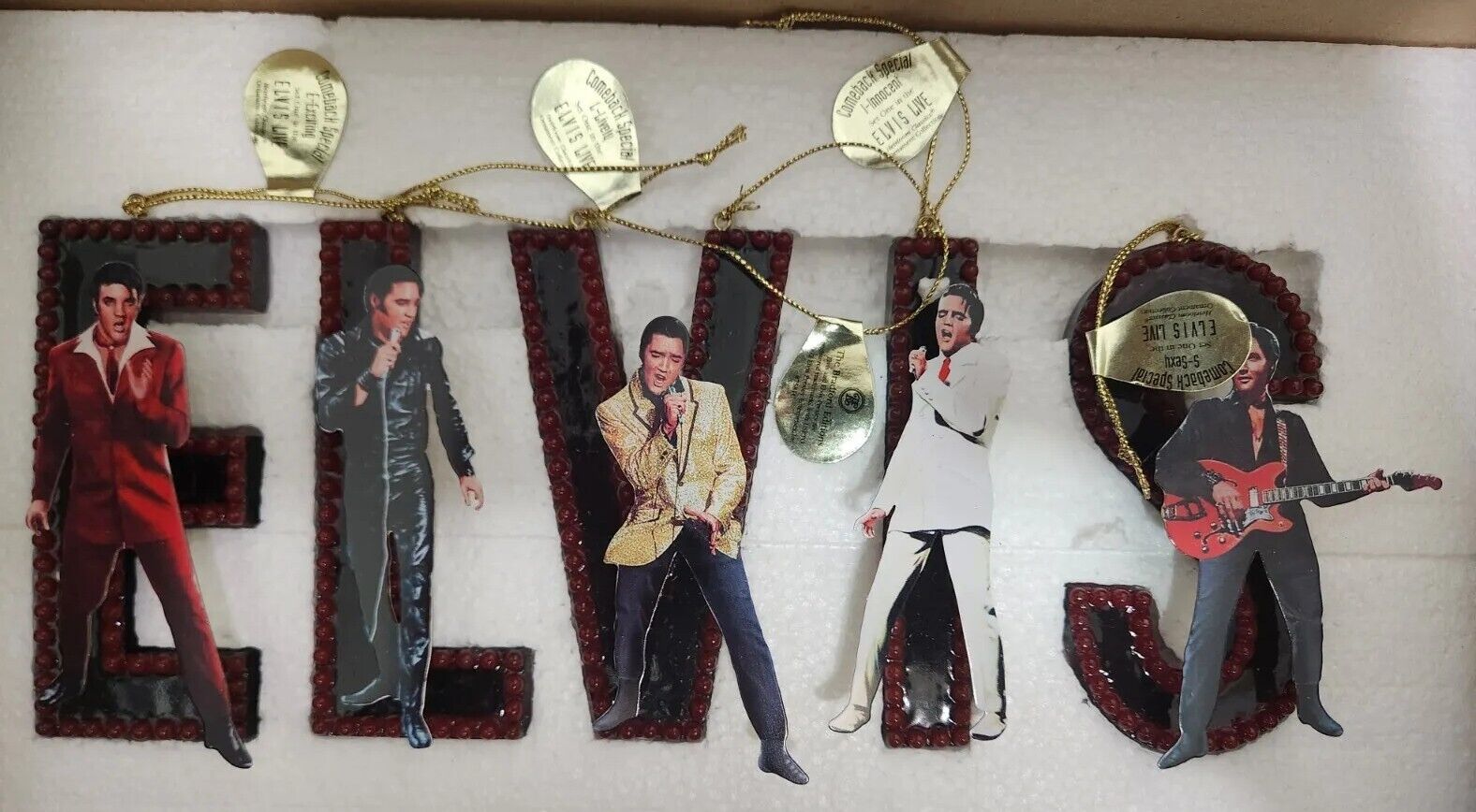 ELVIS HEIRLOOM CLASSICS Ornament Set of 5 Premier Issue #1 Elvis Presley MIB COA