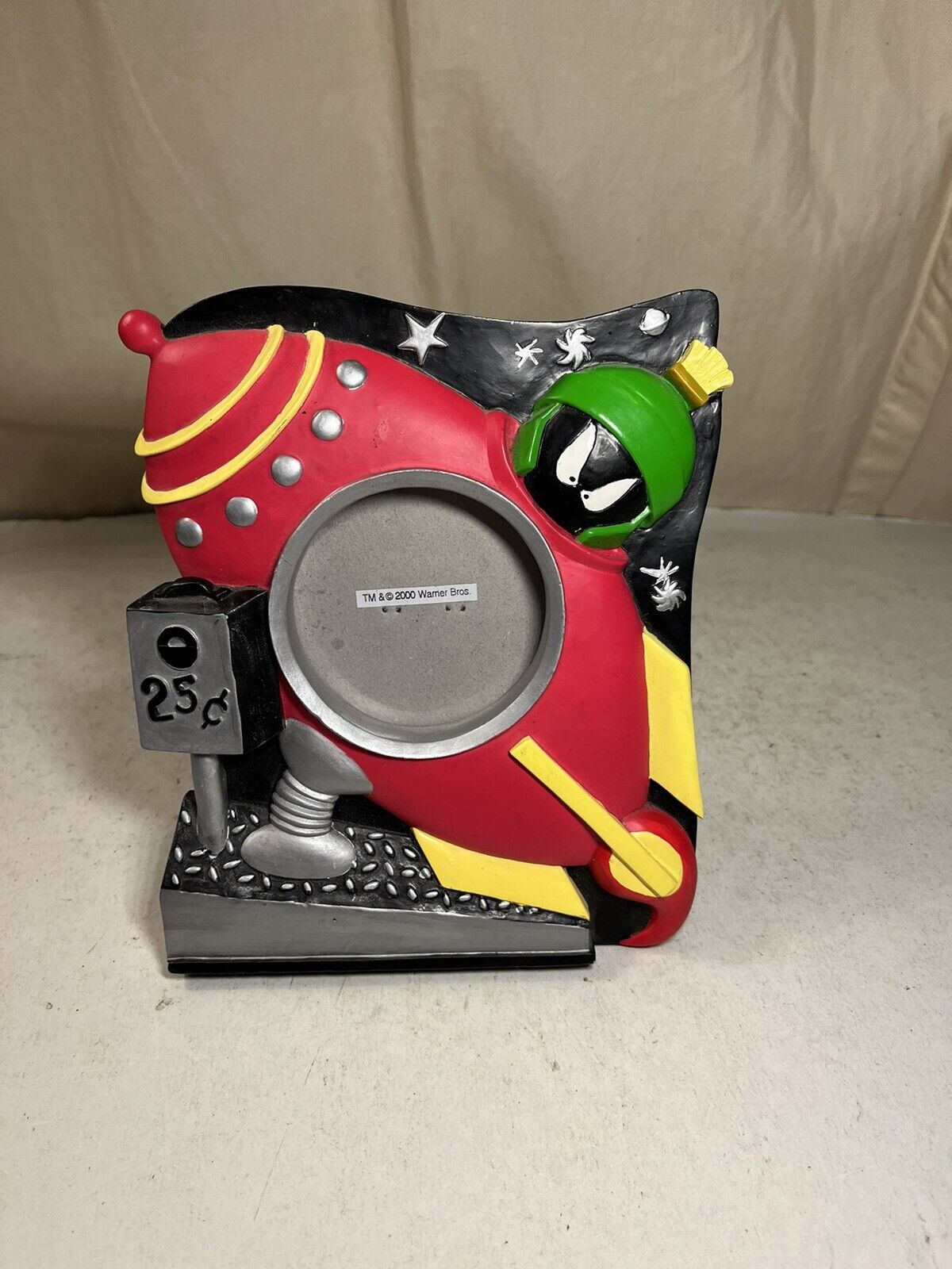 Vintage Looney Tunes Marvin the Martian Red Spaceship Picture Photo Frame 2000