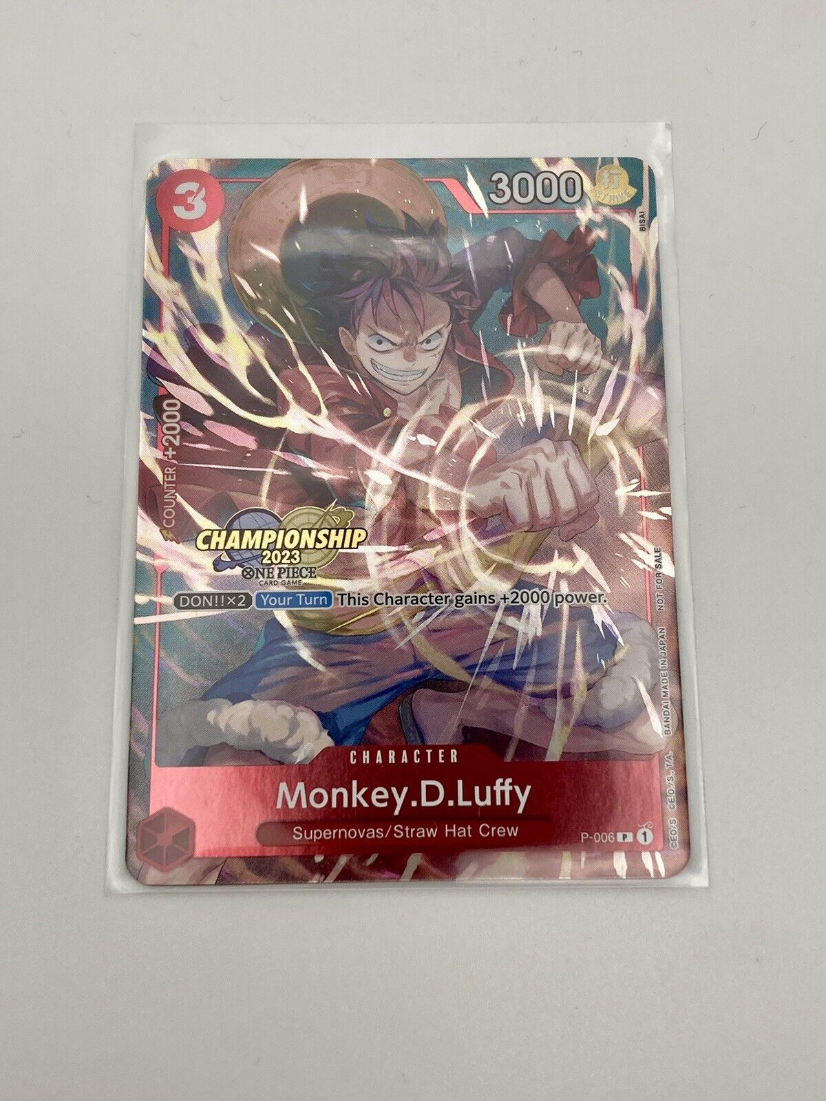Monkey.D.Luffy - P-006 - Championship 2023 FOIL Promo - One Piece Card Game