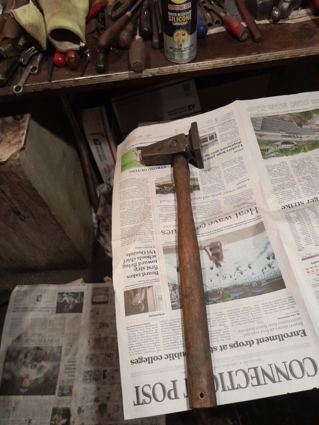 Vintage Antique Atha Blacksmith Flatter Hammer  2 1/2
