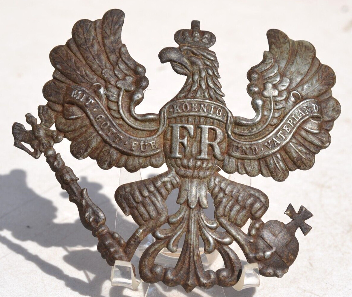 ORIGINAL GERMANY WWI IMPERIAL EAGLE PLATE FOR SPIKED HELMET PRUSSIAN PICKELHAUBE