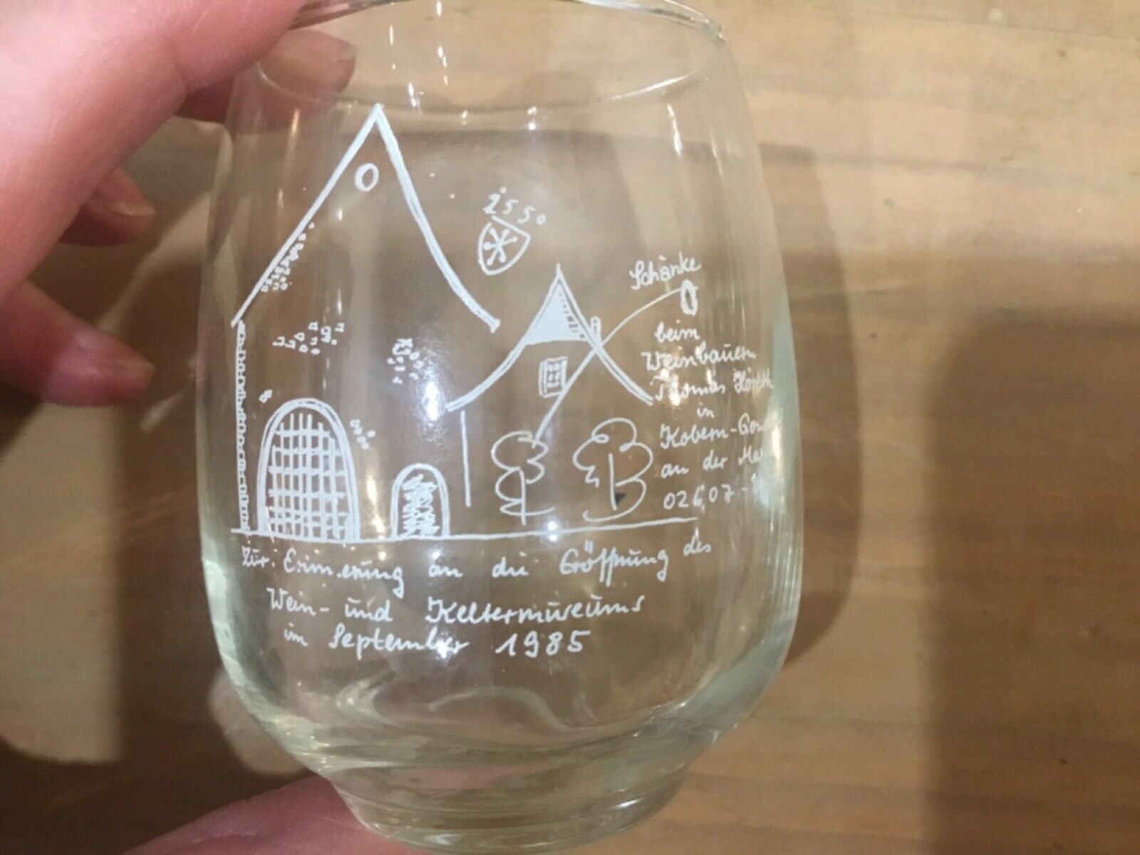 Koblenz Germany Clear Schnapps Glass 1985