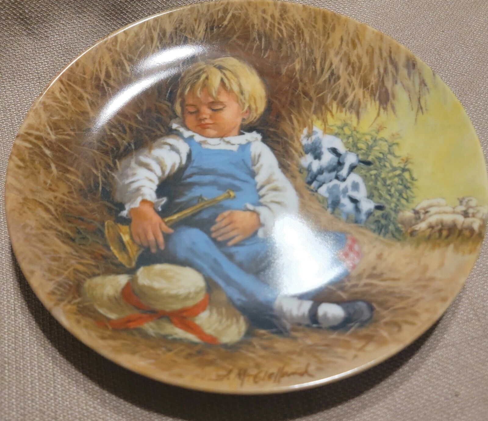 Reco Little Boy Blue Collector\'s Plate, 1980, MIB, COA