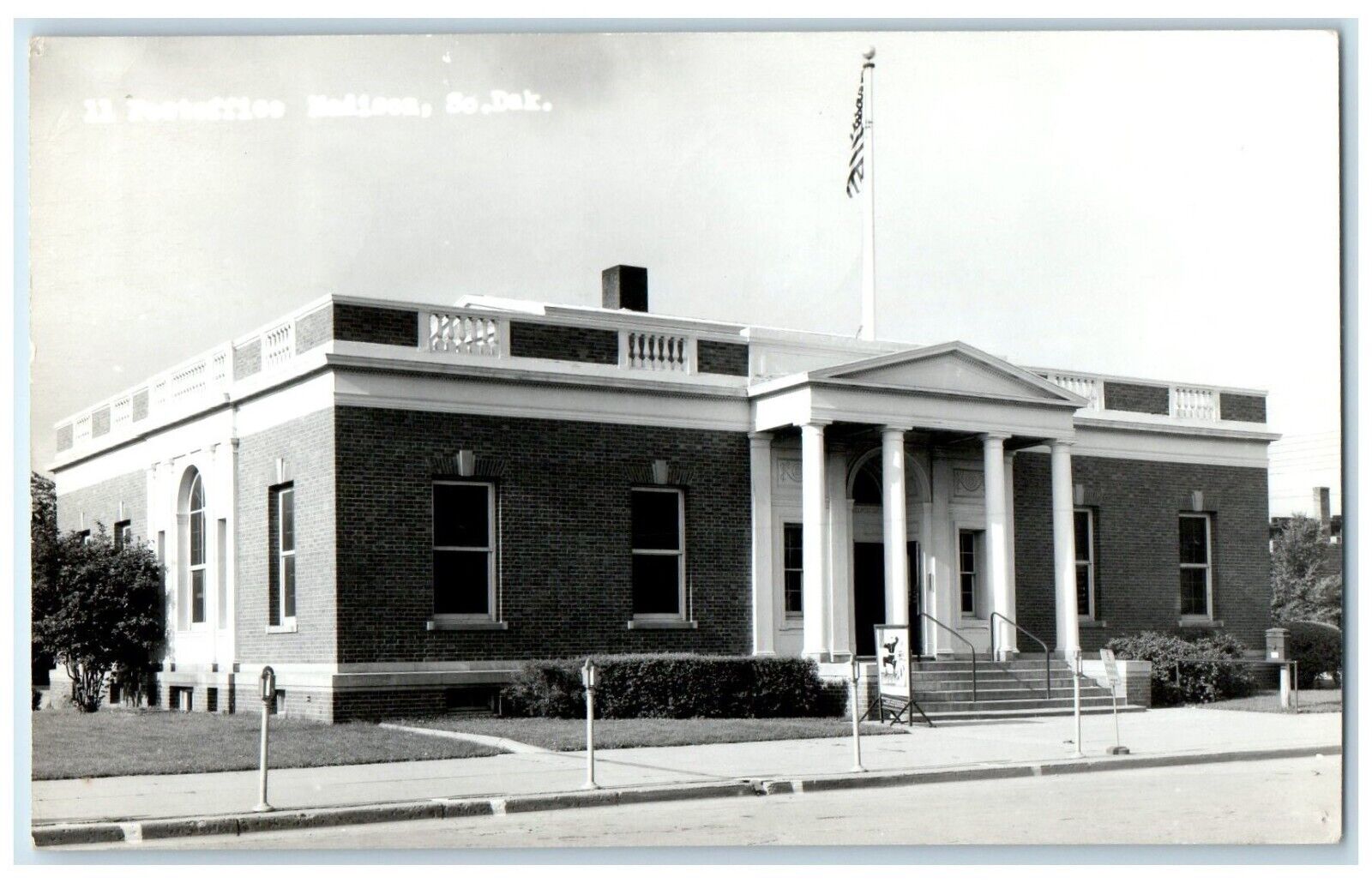 1951 Post Office Building Madison South Dakota SD RPPC Photo Vintage Postcard