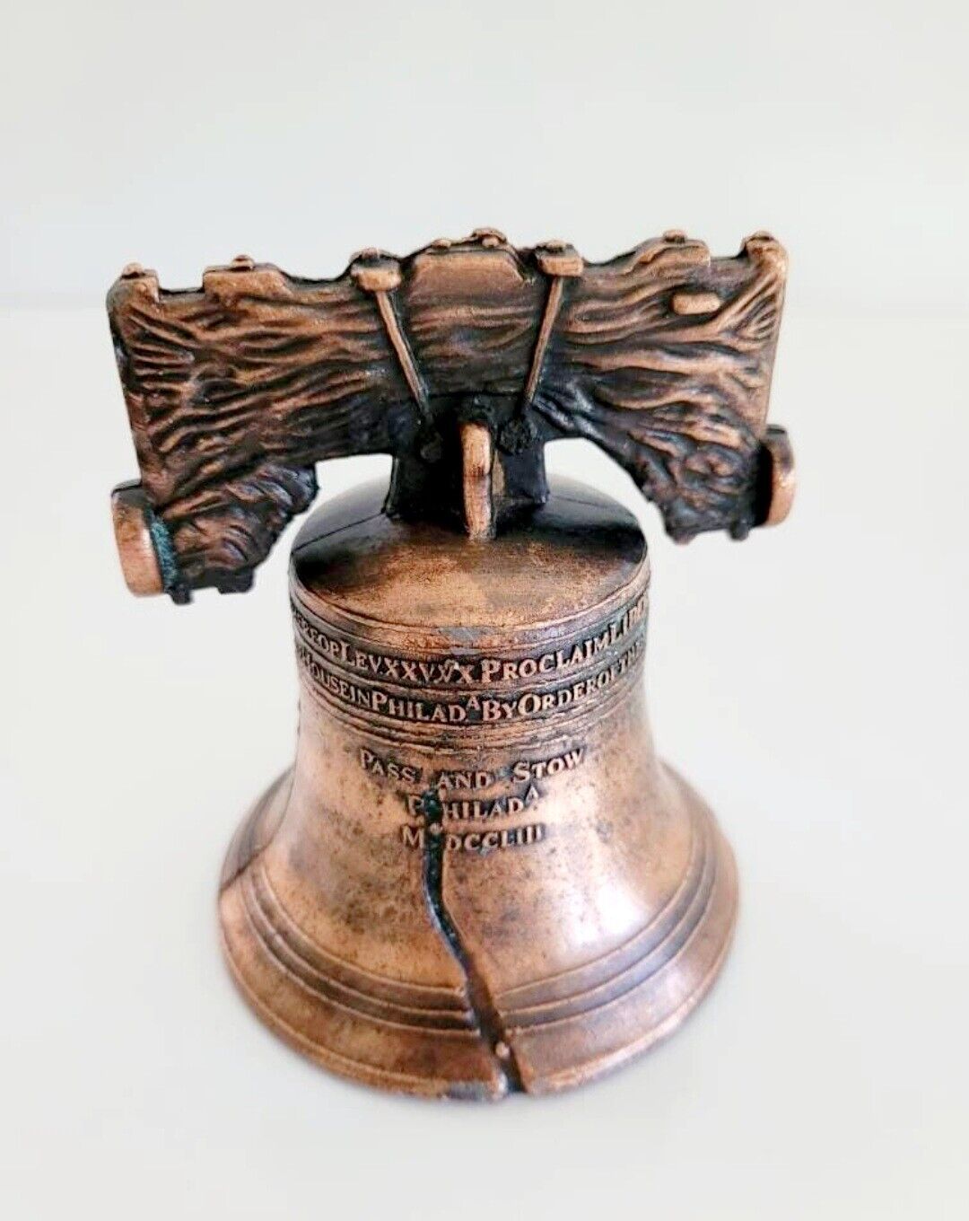 Vintage Brass Liberty Bell 3.5 Inch