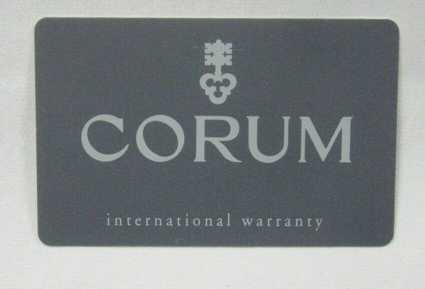 Rare CORUM Open & Blank International Watch Warranty Card Genuine New-Old-Stock