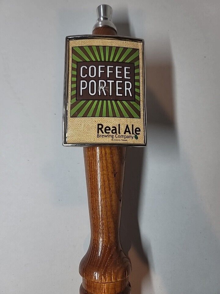 Beer Tap Handle, Real Ale Brewing Co. Coffee Porter, Blanco Texas, 1118