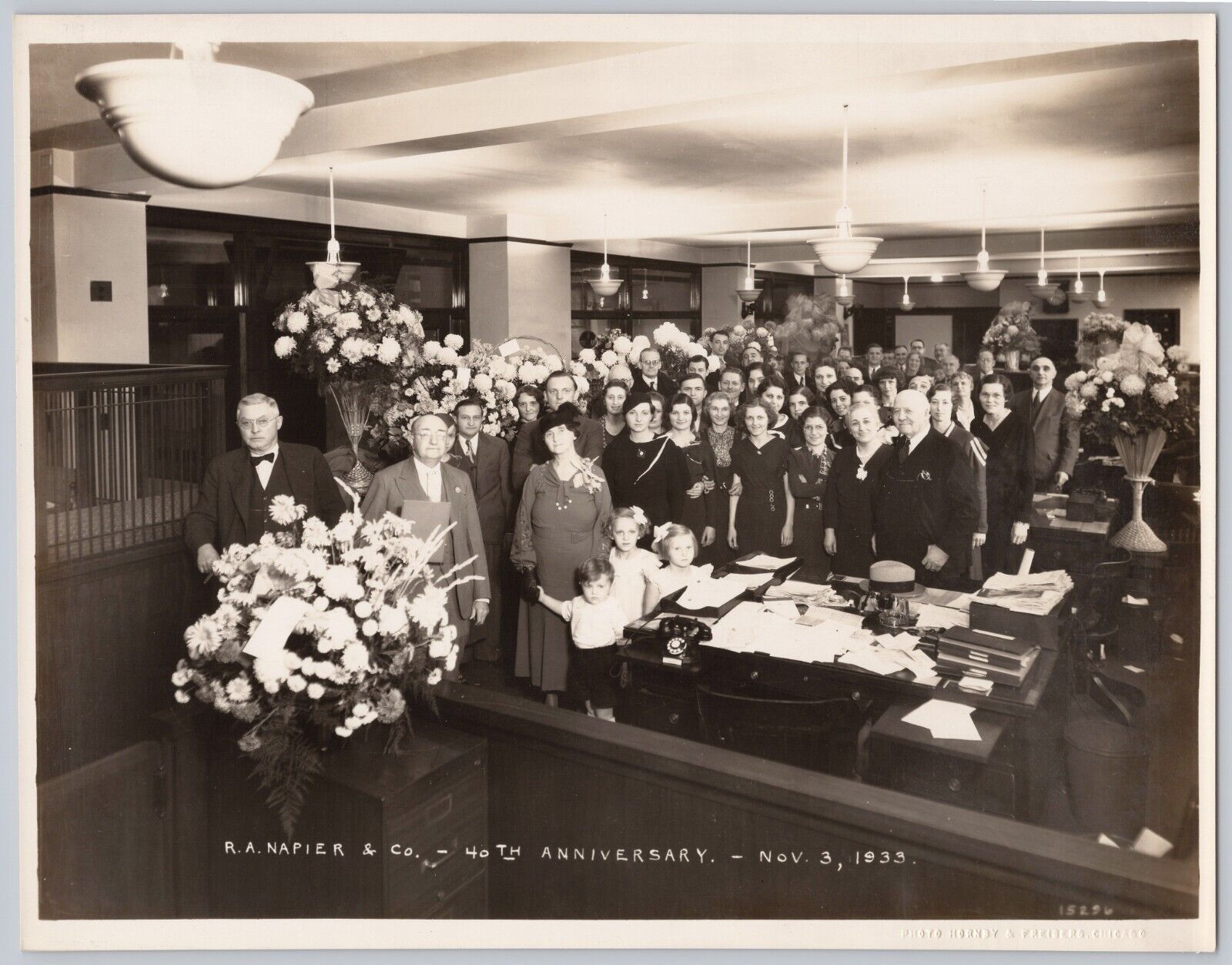 1933 R.A. Napier & Co. 40th Anniversary 8x10 ORIGINAL Photo Chicago, Illinois