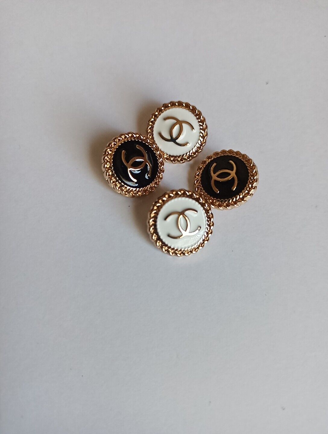 Lot Of 4 16mm Cc Button REPLACEMENT Gold Tone Chanel BUTTON