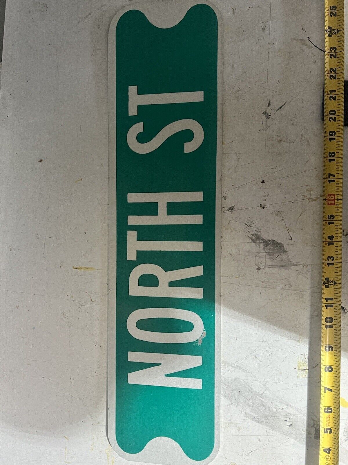 Authentic Vintage North St Street Road Sign 24
