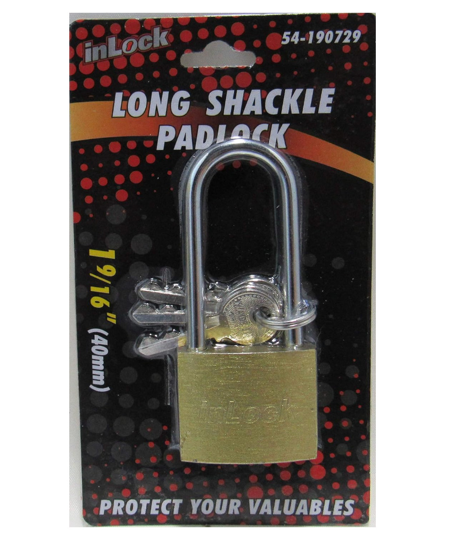(3pcs) 40Mm Long Shank Padlock X Lock With Keys