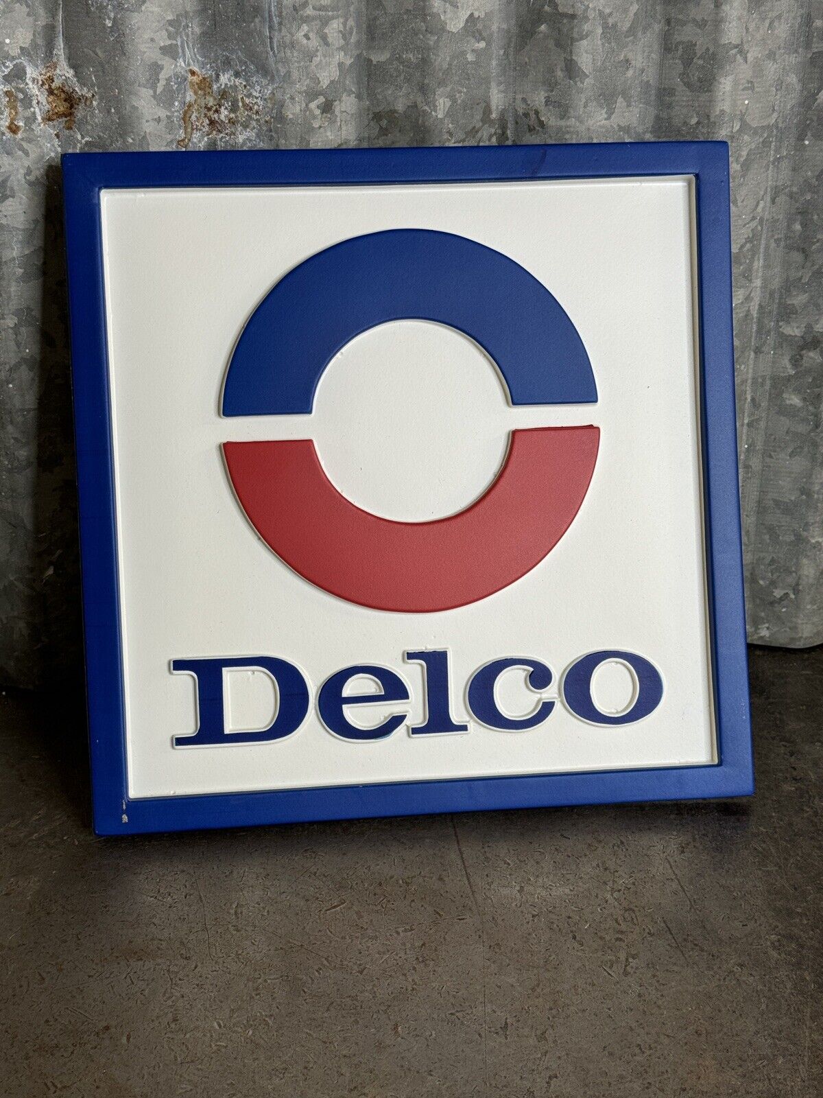 NOS Delco United Motors Plastic Display Sign Vintage Chevy GM