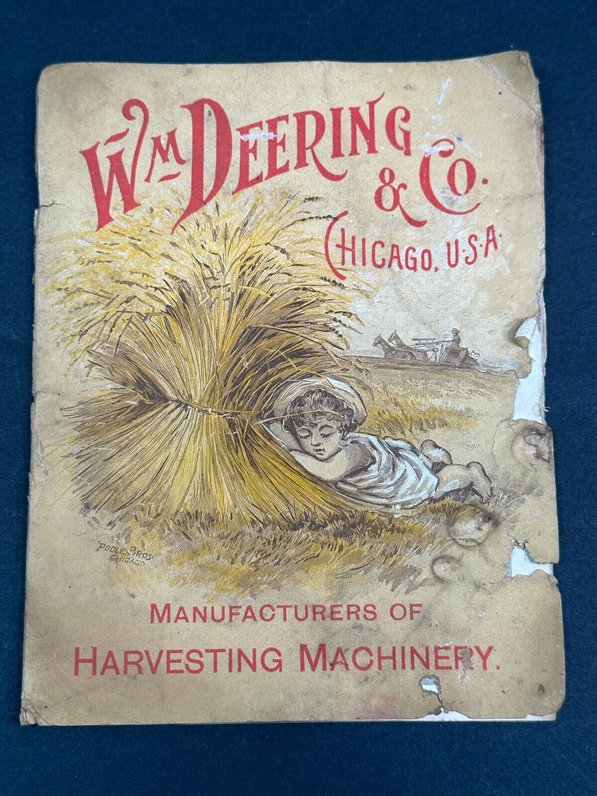 RARE 1888 Wm Deering Chicago Fair Advertising Pamphlet book catalog L@@K tractor