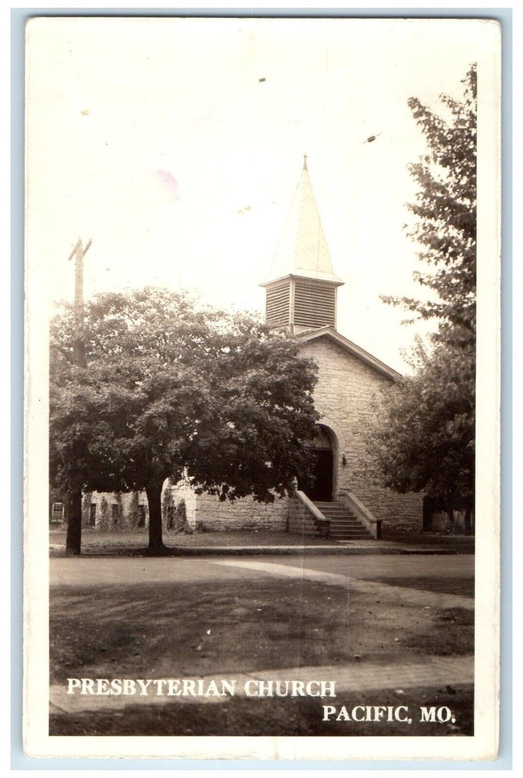 c1940's Presbyterian Church Pacific Missouri MO RPPC Photo Vintage Postcard
