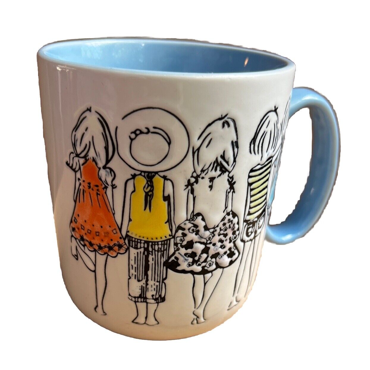 Mainstays Coffee Mugs Best Friends Embossed 5 Little Girls