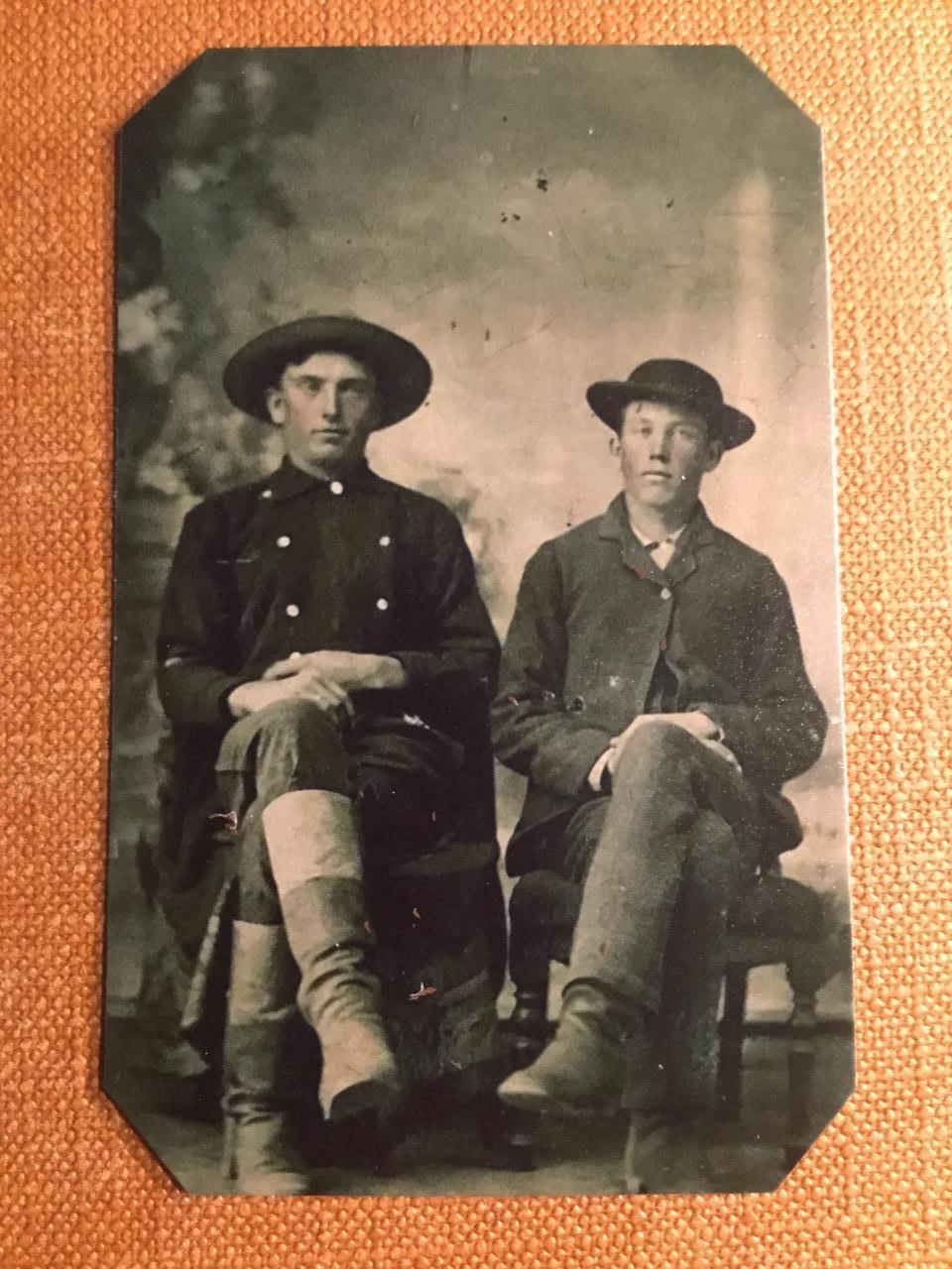 Frank James On the Right Jesse James on the Left Historical  tintype C354RP
