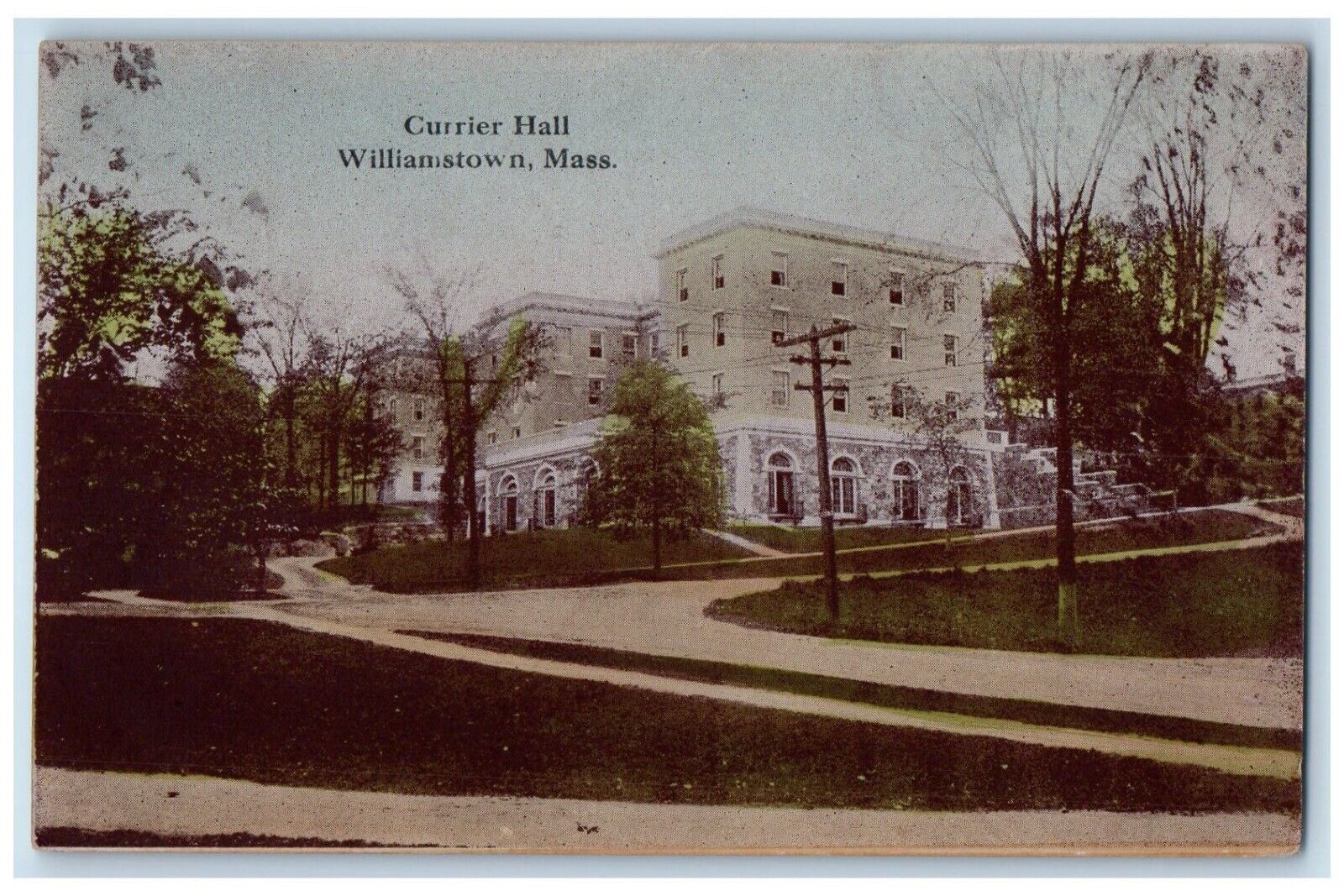 c1910\'s Currier Hall Building Williamstown Massachusetts MA Antique Postcard