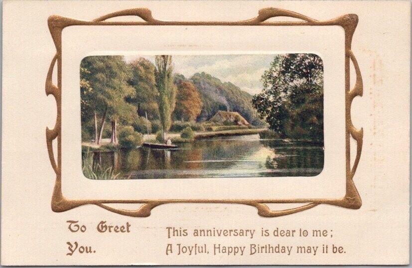 c1910s HAPPY BIRTHDAY Embossed Postcard 