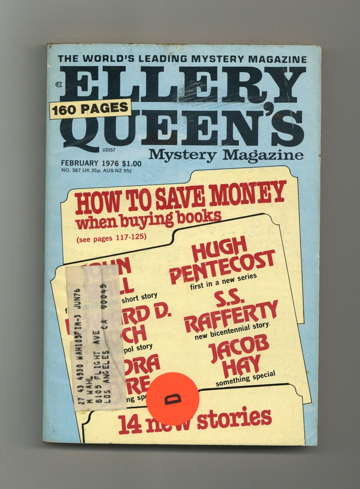 Ellery Queen's Mystery Magazine Vol. 67 #2 FN+ 6.5 1976