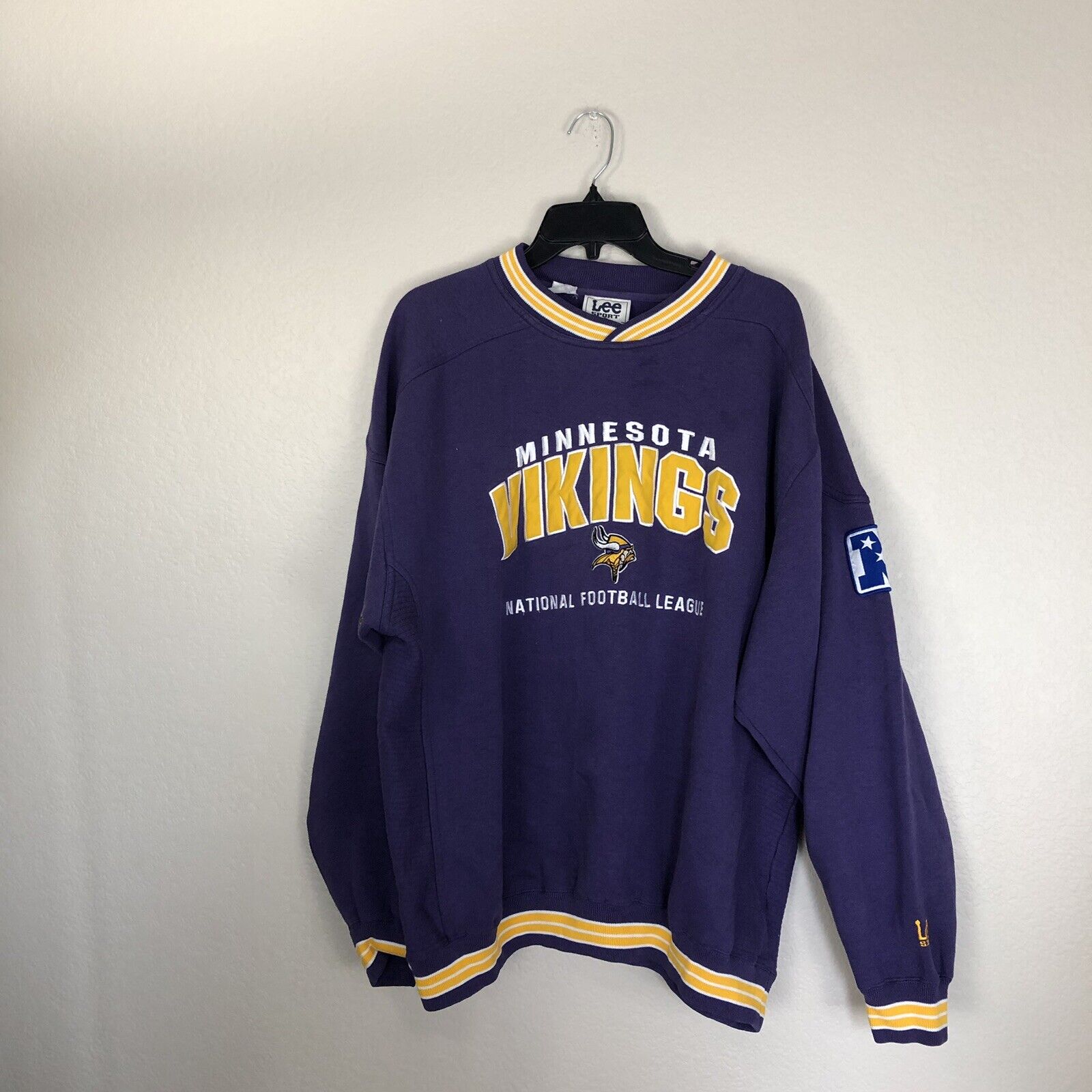Vintage Lee Sport Viking Purple Pullover Sweatshirt Mens XL