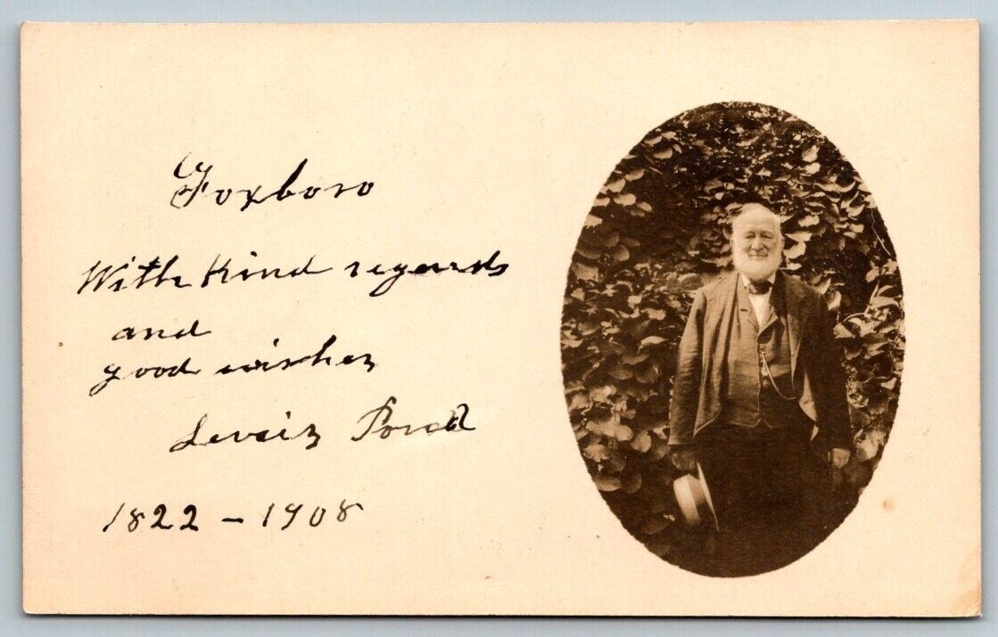 RPPC Foxboro  Old Man Posing   Postcard 1908