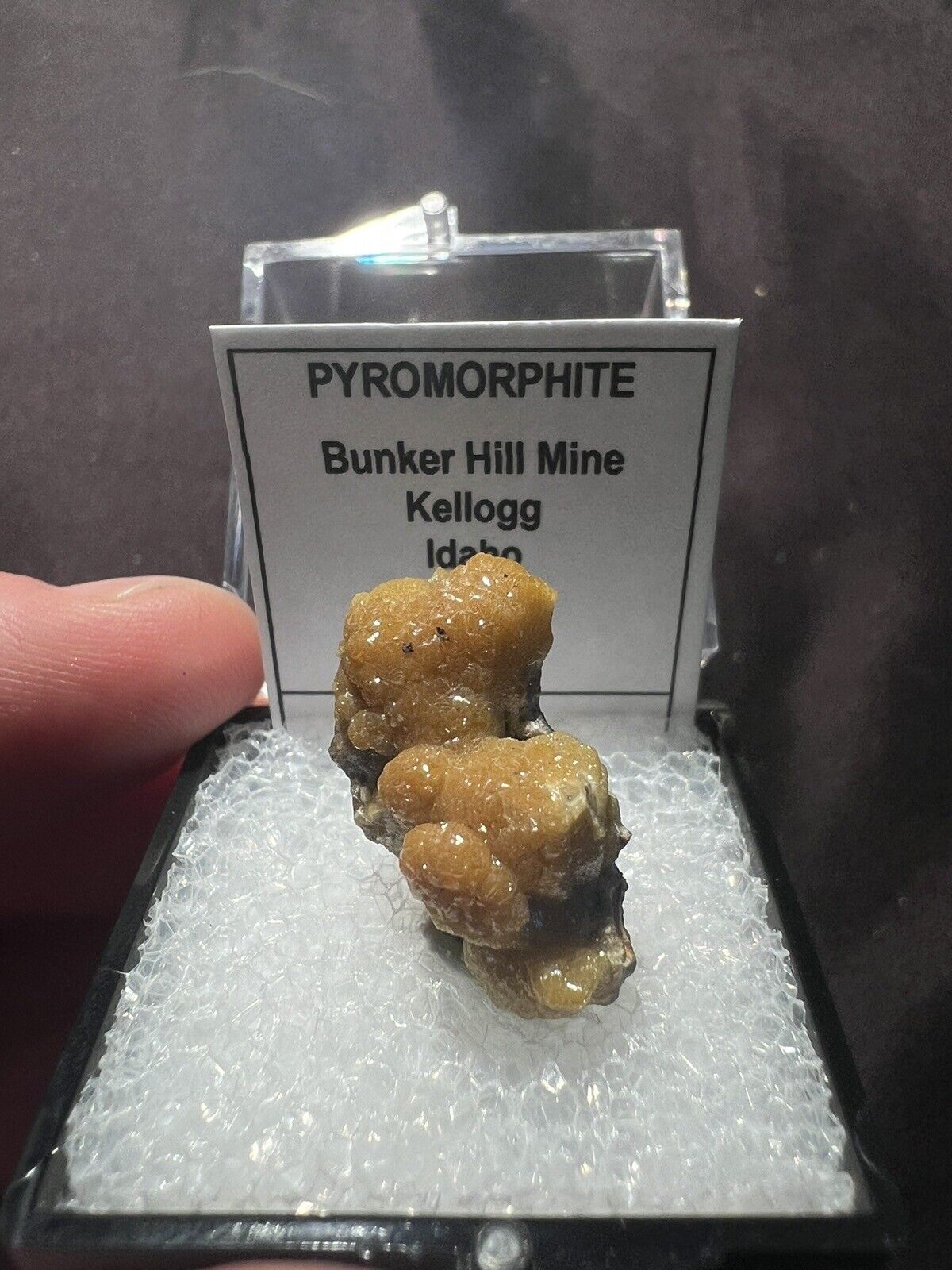 Pyromorphite, Bunker Hill Mine, Kellogg, Idaho
