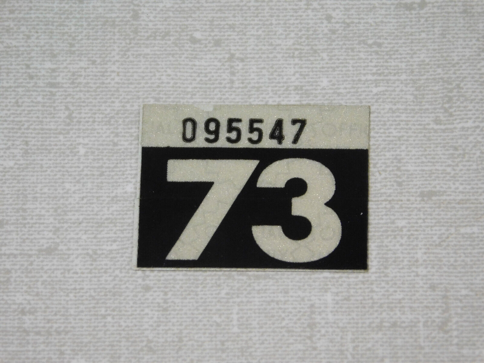 1973 Alaska passenger car license plate sticker