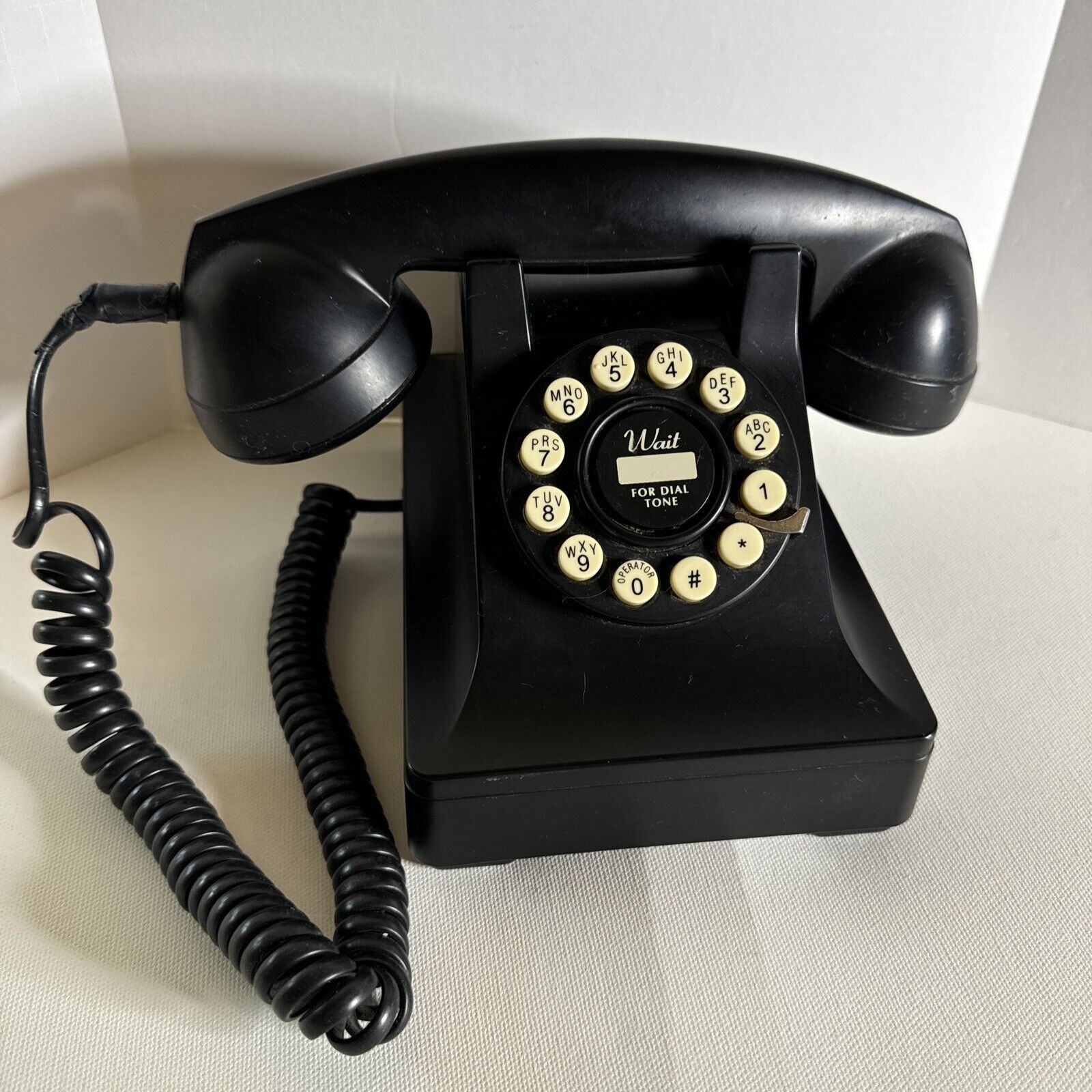 Crosley Model 302 Vintage Rotary Desk Phone 1930’s Replica Black Works