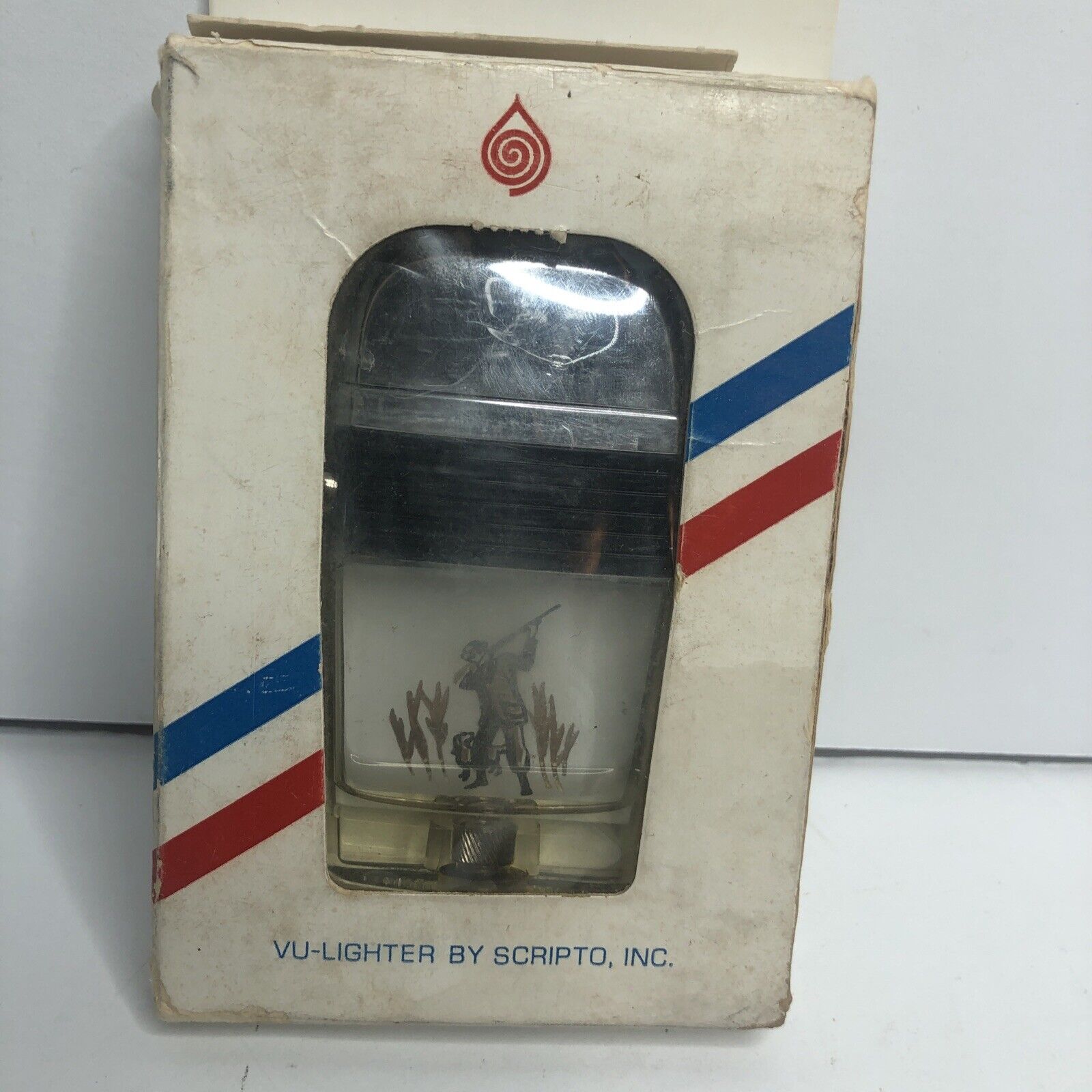Vintage Scripto VU Lighter Man and Dog Hunting New in Box