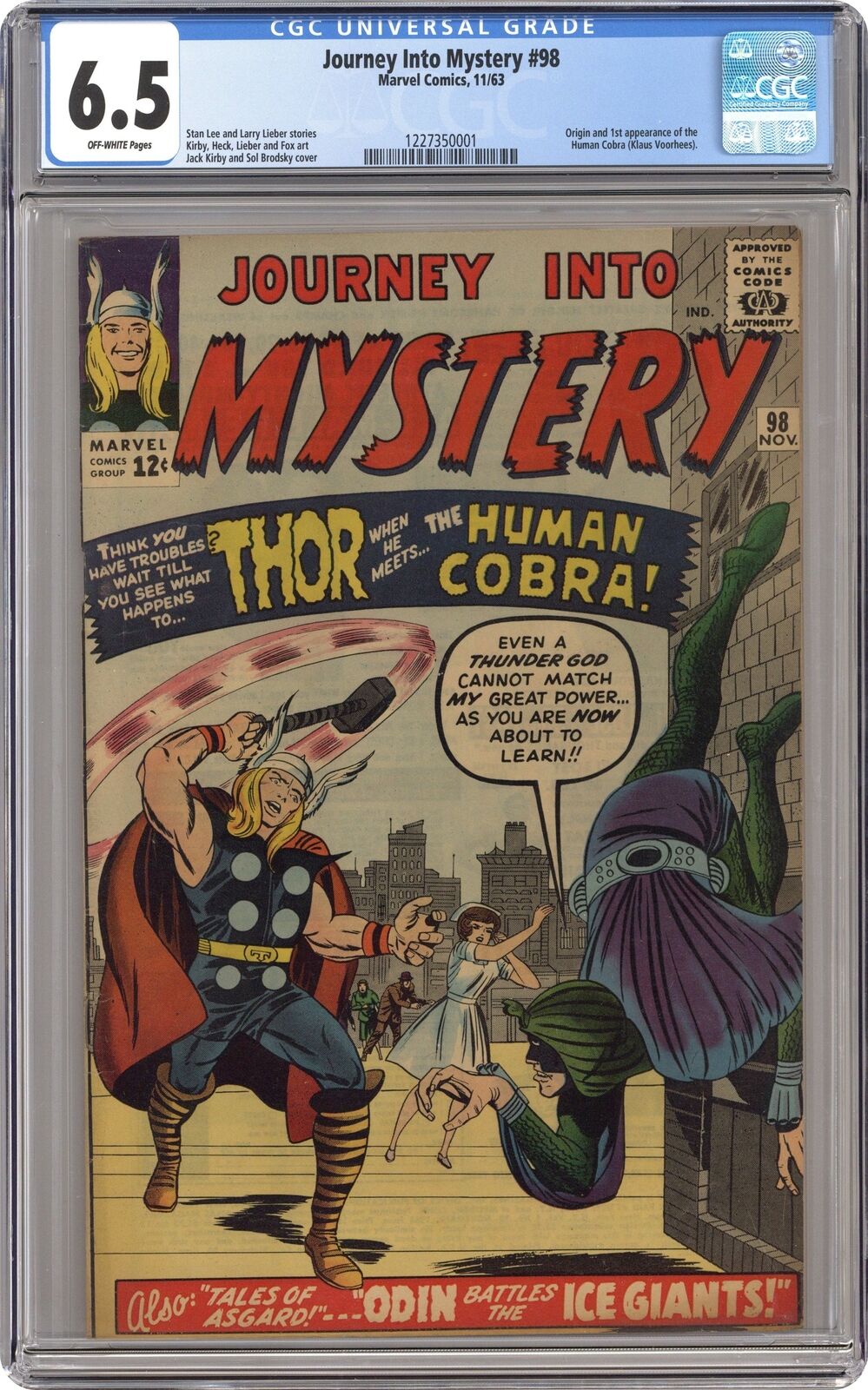 Thor Journey Into Mystery #98 CGC 6.5 1963 1227350001