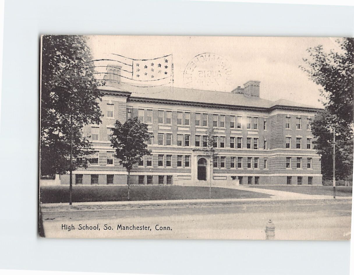 Postcard High School South Manchester Connecticut USA