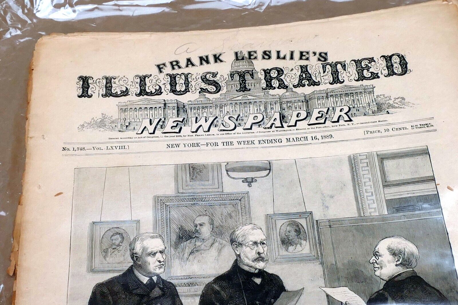 Frank Leslie's Illustrated Newspaper March 16, 1889 New York