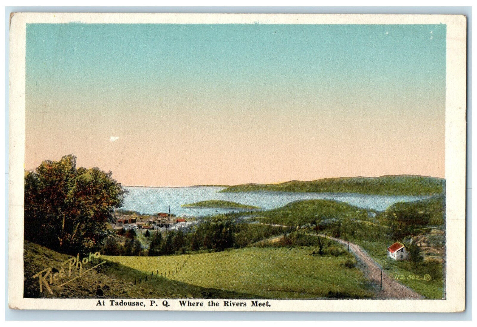 c1930's Where The Rivers Meet At Tadousac Quebec Canada Unposted Postcard