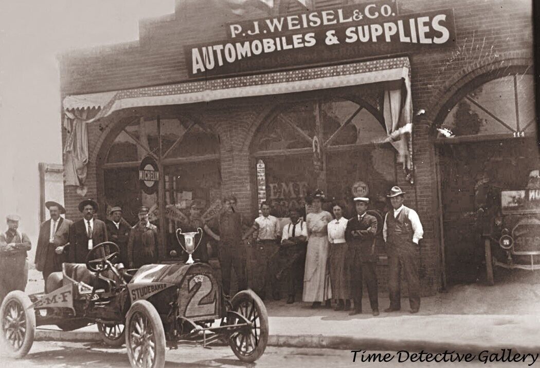 Automobile Dealer, Anaheim, California - c1910s - Historic Photo Print