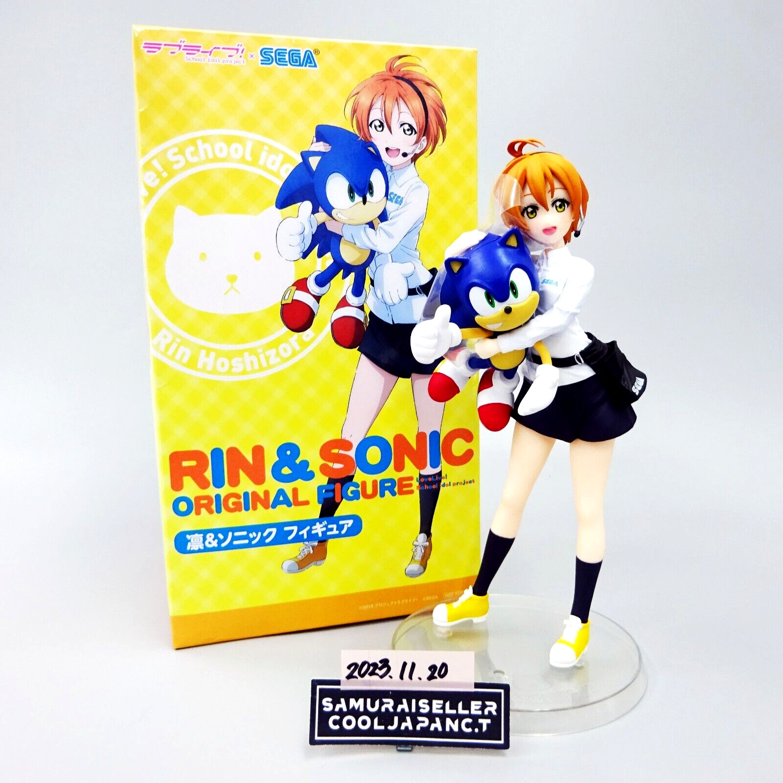 Love Live SEGA Sonic  x  Rin Hoshizora Figure Limited Toy from Japan used
