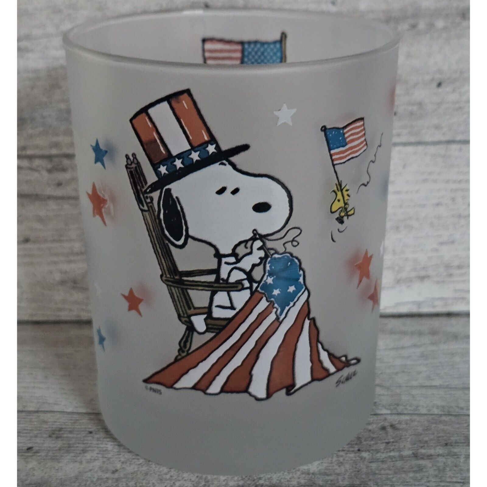 Peanuts Snoopy Patriotic Fourth of July Drinking Glass 4