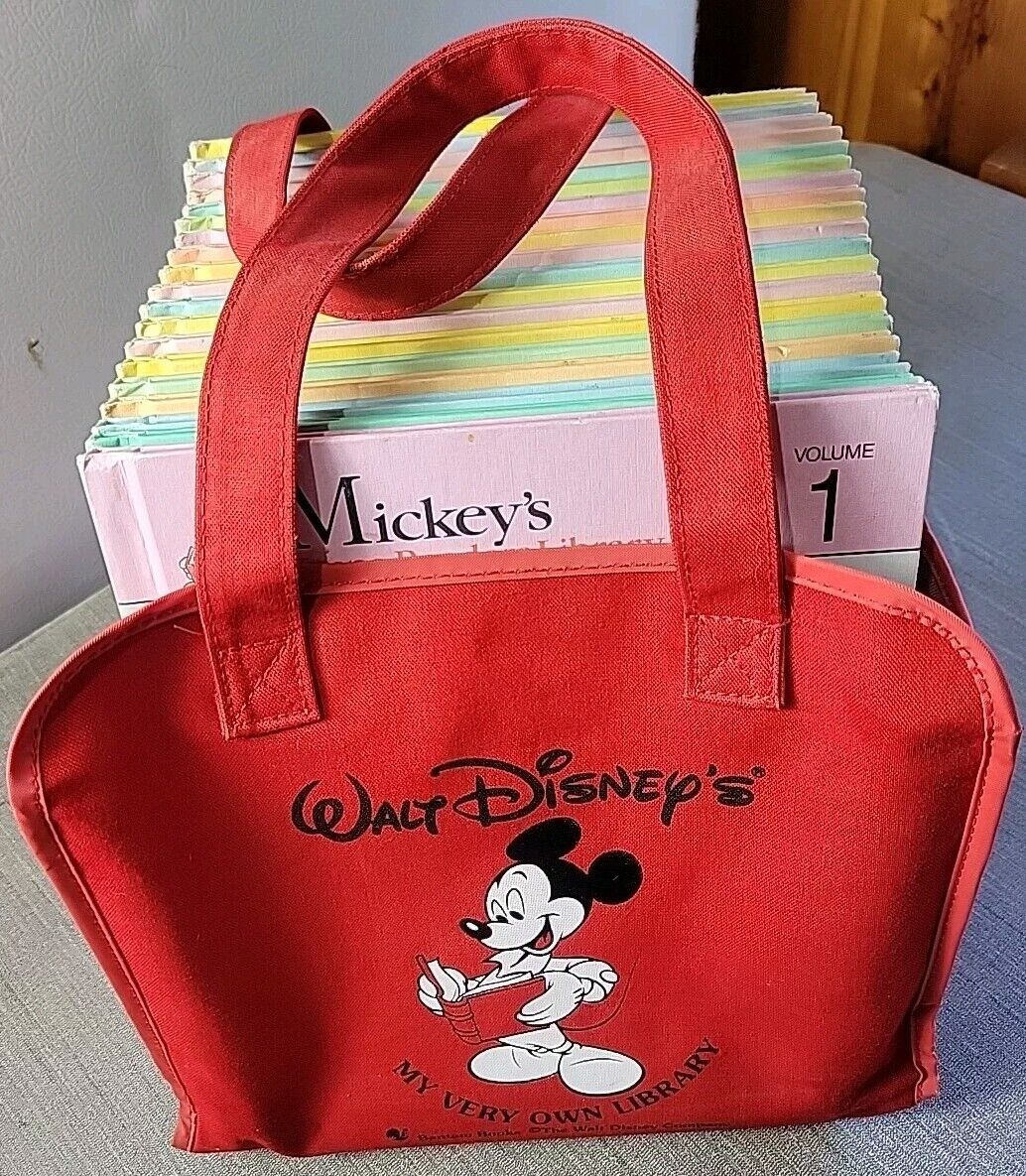 Disney Mickey\'s Young Readers Library Book Set Volumes 1-19 Complete EUC w/Bag