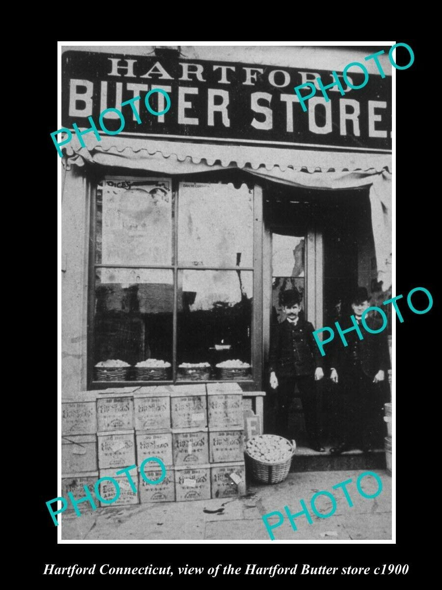 OLD 8x6 HISTORIC PHOTO OF HARTFORD CONNECTICUT THE HARTFORD BUTTER STORE 1900
