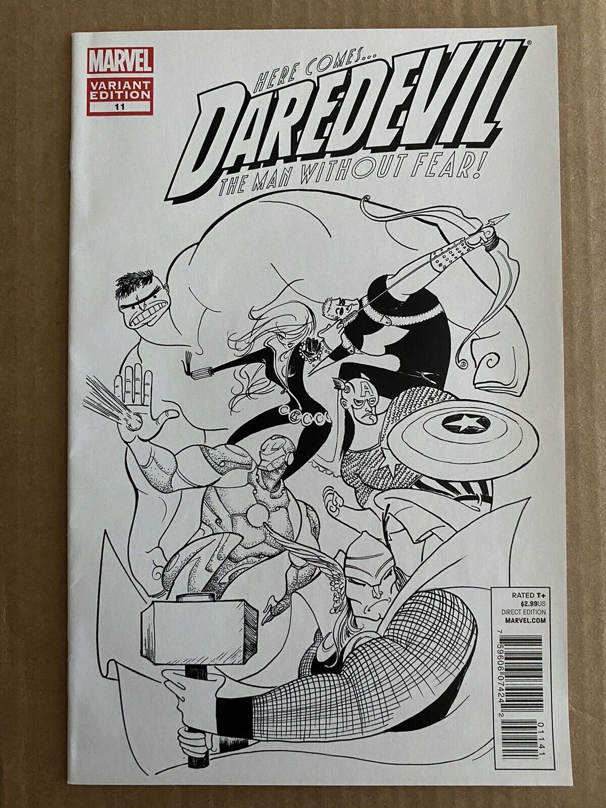 Daredevil #11 2011 2012 1:25 Retailer Incentive Variant Marvel Comic Book