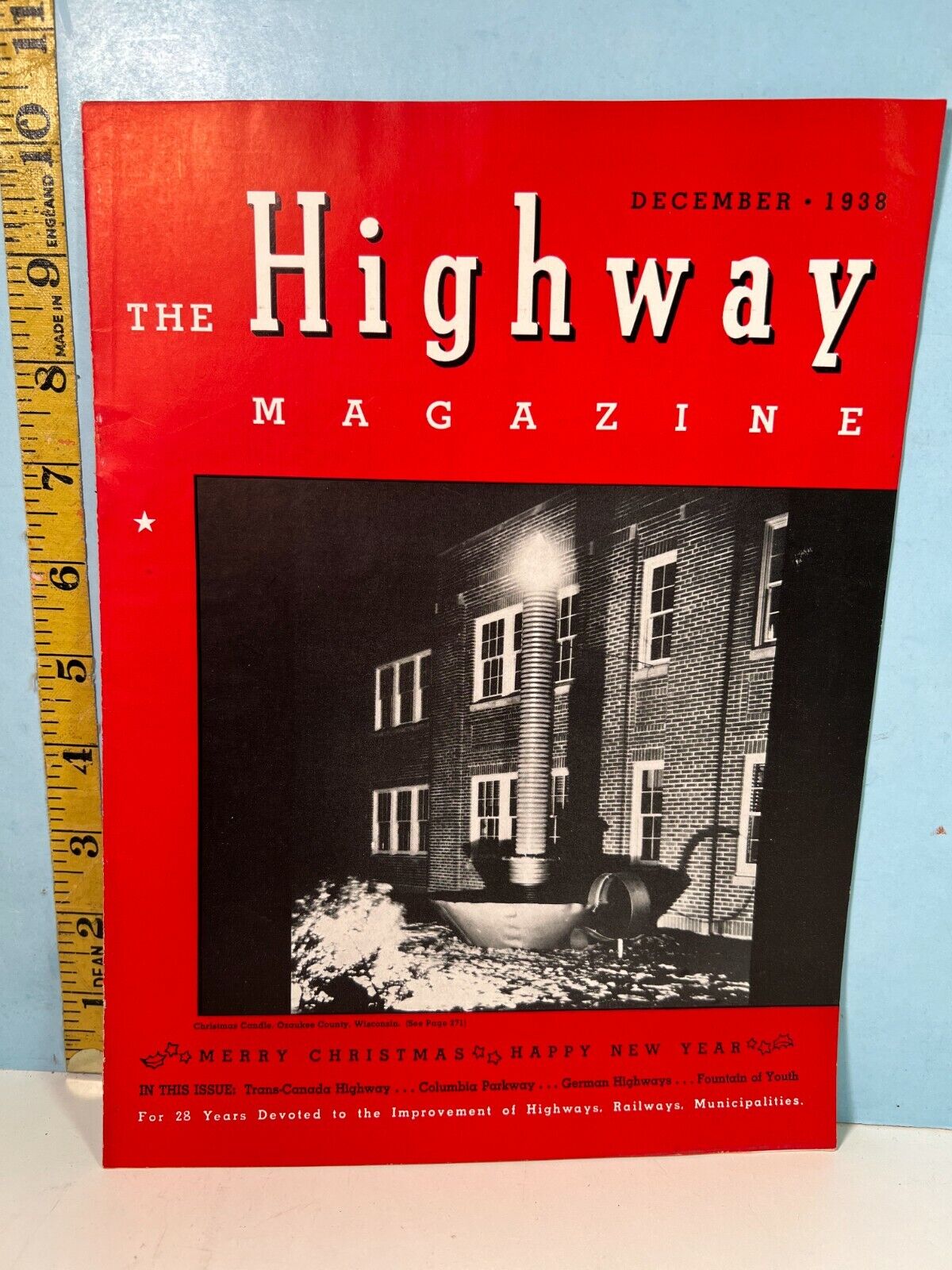 1938 DEC. The Highway Magazine - Highways, Railways & Bridges & Infrastructure